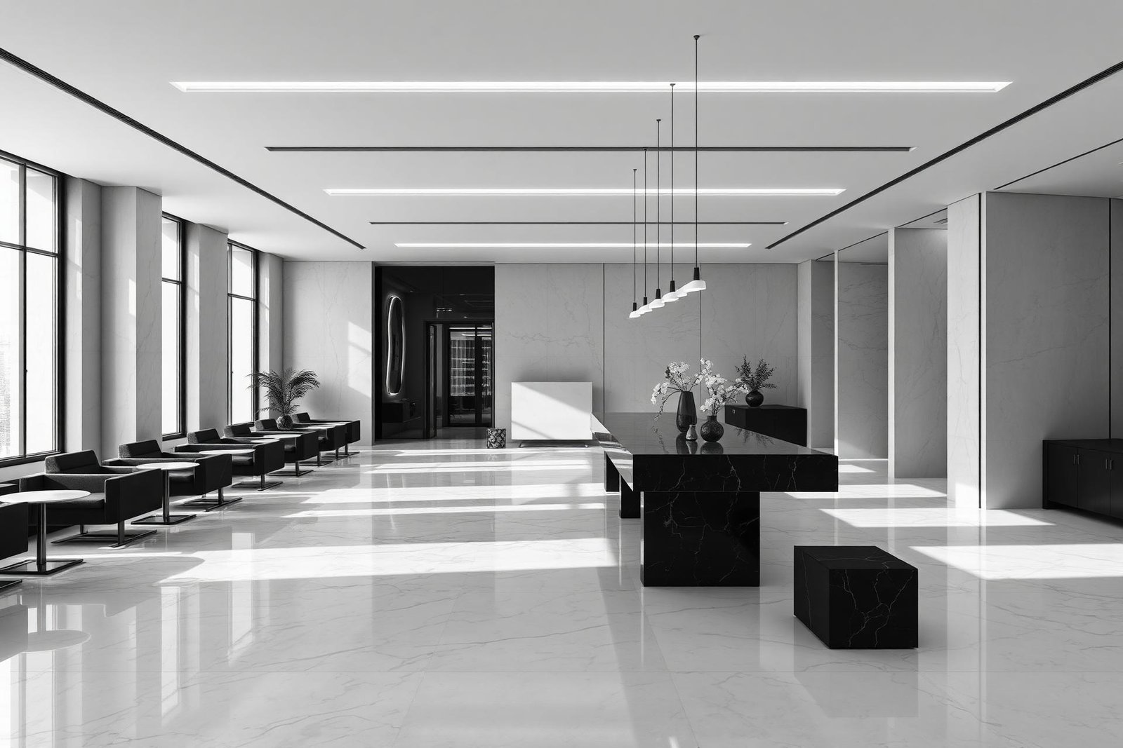 Interior elegante de escritório de advocacia